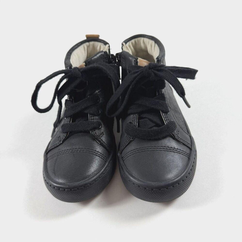 Clark’s City Oasis Hi Toddler Boots Size 8 Black Leather Zipper Sneaker Show New